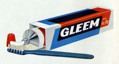 Gleem #red #packaging #color #toothpaste #blue #overlay