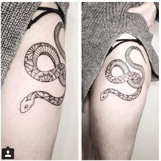#snake #ink #dotwork #geometric #tattoo by @Johno_tattooer