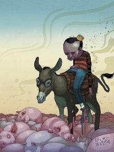 Kingdom ARYZ #donkey #aryz #illustration #pig