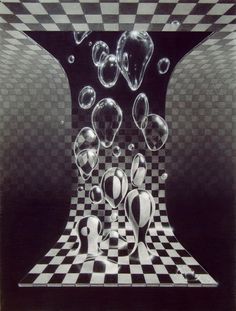 the cosmos of enlightened vision #chess #white #black #and #drawing