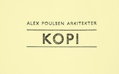 Visuel identitet til Alex Poulsen Arkitekter | re-public #logo #identity