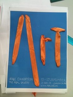 Day by Day - One day, I'll be a designer - a blog about how to become one #orange #art #ribbon #type #blue