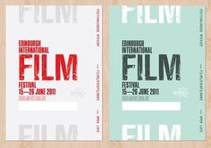 Onestep Creative - The Blog of Josh McDonald » Edinburgh International Film Festival #design #identity #festival #film