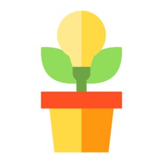 See more icon inspiration related to plant, idea, light bulb, electricity, invention, technology and illumination on Flaticon.