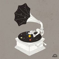FFFFOUND! #astronaut #vinyl #music #planets #gramophone