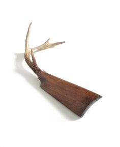 Deer Piece by Dan Bina #antler #found #sculpture #gun #wood #stock #object