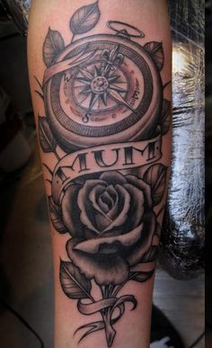 40 Awesome Compass Tattoo Designs #tattoo #compass #designs