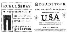 Ruell and Ray Denim | Fuzzco #illustration #vintage #typography