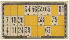 Bingo Card #loto #bingo