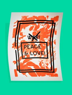 Peace&Love #print #design #graphic #screen #poster #typography