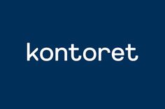Kontoret by Werklig, Finland #logotype #logo #type #typography