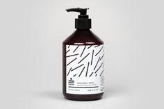 Black and White Hand soap packaging by Norden Goods. #norden