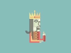 Dribbble - Tough King by Matt Goold #illustration #vector #king
