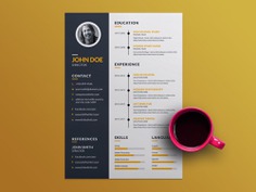 Free Creative Resume Template with Elegant Timeline Design