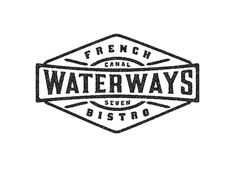 Waterways French Bistro 3 #badge #bistro #vintage #french #logo