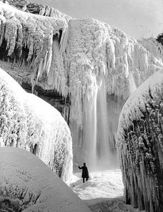 Coyote Blood #frozen #niagra #falls #1911 #ice #waterfall