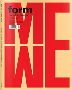 Form magazine cover #cover #editorial #magazine