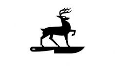 Eight Hour Day » Blog » Luke Bott #deer #design #black #stag #logo #knife