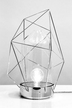Reverie Lamp by designer Sergio Guijarro. @Kikekeller gallery, Madrid. #lamp #sergio #geometry #glass #reverie #brass #metal #guijarro #light
