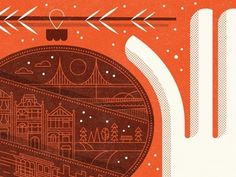 Dribbble - 2011 Holiday Card by Nate Luetkehans #illustration #color #texture