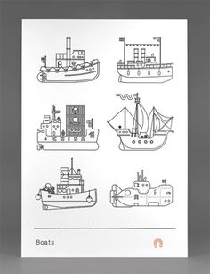 Boats Poster - FPO: For Print Only #illustration #design #graphic