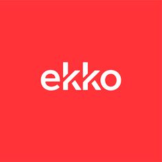 Ekko logotype. Brand identity. Wordmark.