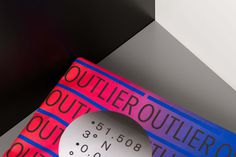 Outlier branding modern hipster graphic design blue red stationery