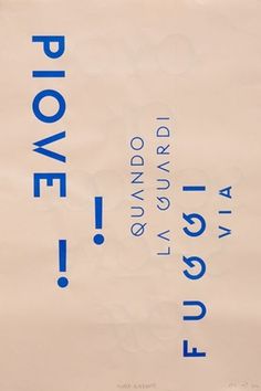 Buamai - Qualité Graphique Garantie – Milano #beige #design #graphic #poster #blue #typography