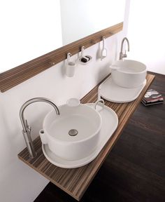 Wall Mounted Double Washbasin Cabinet Ukiyo-e - #bath, #interior, #decor, home, bathroom