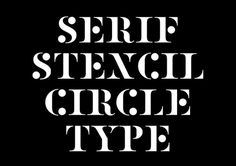 stencil, circle, font