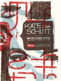 GigPosters.com - Kate Schutt - Chris Brown - Kate Fenner #gig #screenprint #poster