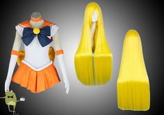 Sailor Venus Minako Aino Cosplay Costume + Wig #sailor #costume #venus