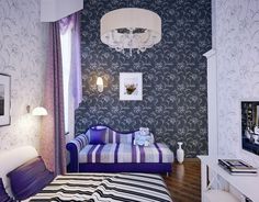 Artistic decor in teen girl bedroom #artistic #bedroom #decor #bedrooms #art #artiistic