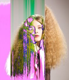 3158736671_fc0c0740df_o.jpg (689×800) #fashion #hair #neon #distortion