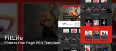 FitLife – Single Page Fitness PSD Template