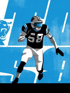 TD58 #Illustration by Matt Stevens #Sports #NFL #Carolina #Panthers #American #Football