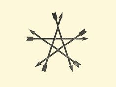 Arrows, arrow, star, clever, five, 5, worn, beige, illustration
