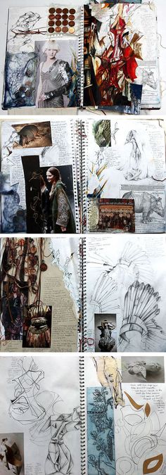 A Level Textiles: Beautiful Sketchbook Pages #fashion #textile #experimentation #sketchbook