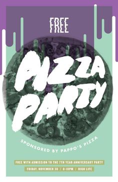 Report Comment #design #flier #food #paint #illustration #drawn #poster #pizza #brush #type #hand #party