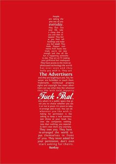 CJWHO ™ (a letter by banksy) #design #illustration #art #typography #red #letter #banksy #coke