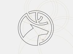 Twibfy #circle #deer #simple #grid #logo