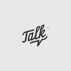 Talk logo with a subtle speech bubble #logo #design #type #minimal