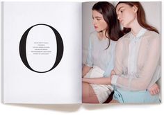 'Oh you pretty things' Town Magazine | Issue 4 Spring 2013 #o #photoshoot #pastel #girls #bleed #spread #letter #full #twins #layout #editorial #magazine #typography