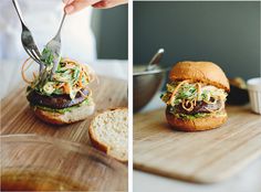 mushroom burgers with asian slaw . sprouted kitchen #food