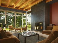 WANKEN - The Blog of Shelby White » Fairhaven Residence #interior #modern #wood #architecture #fireplace