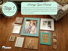 Arrange your frames for your gallery wall.