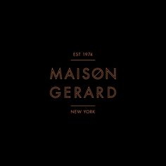 Maison Gerard on Behance #type #identity #typography