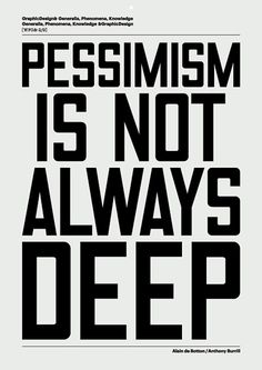 PESSIMISM #lettering #poster #typography