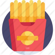 See more icon inspiration related to food and restaurant, french fries, junk food, potatoes, fries, fast food, restaurant and food on Flaticon.