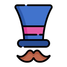 See more icon inspiration related to magician, magician hat, accessory, moustache, fashion and hat on Flaticon.